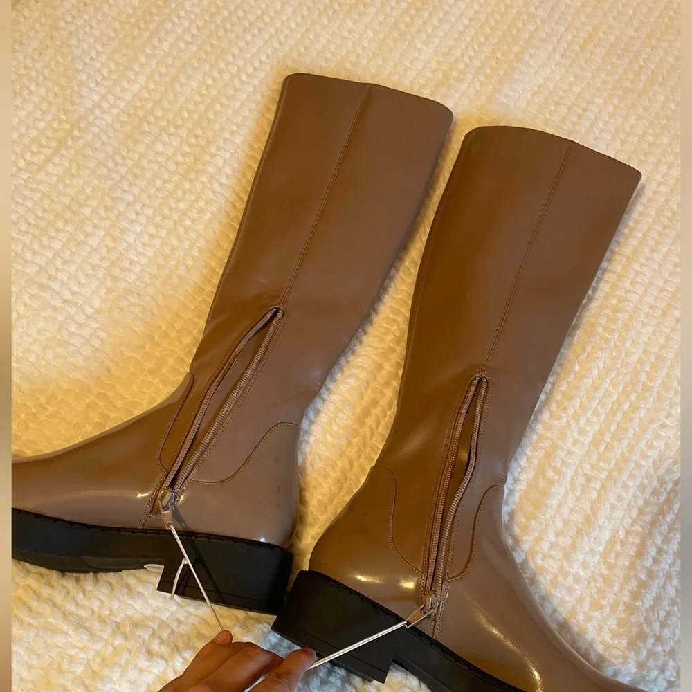 Jeffrey Campbell | Lennard Knee High Boots | Women's Tan Knee-High Boots | NWOB